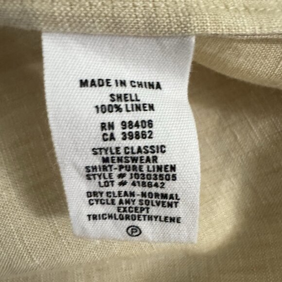Theory Classic Menswear Pure Linen Shirt Women’s Sz XL Button Down Long Sleeve - Picture 10 of 11